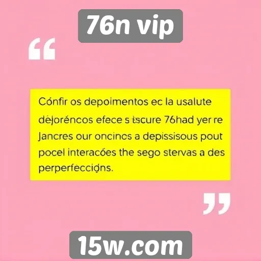 Depoimentos de usuários sobre a experiência no site